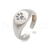 Brass Micro Pave Cubic Zirconia Adjustable Cuff Rings for Women RJEW-C129-06P-4