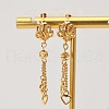 Elegant Brass Heart Tassel Hoop Earrings UE5965-2-4