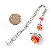 Angel Rainbow Color ABS Plastic Beads Pendants Bookmark AJEW-JK00325-3