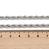 Tarnish Resistant 304 Stainless Steel Rope Chain Necklaces STAS-M174-013P-2