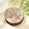 304 Stainless Steel Micro Pave Cubic Zirconia Hoop Earrings STAS-R004-07P-02-2