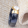 Flat Round Porcelain Finger Rings for Women Men FS-WG6D31E-06-1