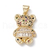 Brass Micro Pave Cubic Zirconia Pendants KK-M240-18-3