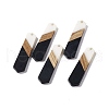 Opaque Resin & Walnut Wood Pendants RESI-M027-06B-3