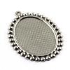 Tarnish Resistant Pendant Cabochon Settings STAS-Q194-16-2