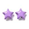 Star Brass Enamel Beads KK-M324-07G-2