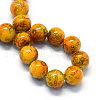 Baking Painted Glass Round Bead Strands X-DGLA-Q019-8mm-44-2
