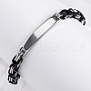201 Stainless Steel ID Bracelets BJEW-F331-08BP-2
