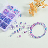 4 Styles Transparent Spray Painted Glass Beads GLAA-CJ0001-42-6