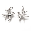 Brass Micro Pave Clear Cubic Zirconia Pendants ZIRC-C020-46P-2