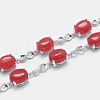 Natural Jade Link Chain Bracelets BJEW-G595-A16-2