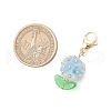 Hydrangea Acrylic & Glass Seed Beads Pendant Decorations HJEW-MZ00217-3