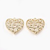 Brass Micro Pave Cubic Zirconia Pendants ZIRC-F089-03G-1