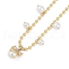 Rack Plating Brass Micro Pave Clear Cubic Zirconia Bowknot Pendant Ball Chain Necklaces NJEW-P317-04G-1