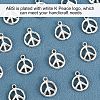 SUPERFINDINGS 300Pcs Plating ABS Plastic Pendants KY-FH0001-15-4