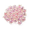 UV Plating Rainbow Iridescent Acrylic Beads OACR-F004-07H-3