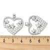 Rack Plating Brass Micro Pave Cubic Zirconia Pendants KK-F869-22P-3