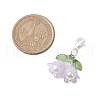 5Pcs 5 Colors Flower Acrylic & Shell Pearl Pendant Decoration HJEW-TA00282-3