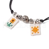 Alloy & Brass Beads Braided Bracelets BJEW-MZ00075-04-3