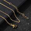 1.5MM 304 Stainless Steel Wheat Chain Necklaces for Men STAS-V011-03B-G-1