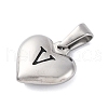 304 Stainless Steel Pendants STAS-P278-01V-P-1-2