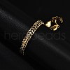 Ion Plating(IP) 304 Stainless Steel Chains Bracelets BJEW-U017-02G-3