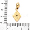 Oval 304 Stainless Steel Rhinestone Pendant Decorations STAS-I331-11G-A-3