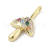 Brass Micro Pave Cubic Zirconia Pendants KK-S514-04F-G-2
