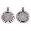 Alloy Pendant Cabochon Settings PALLOY-S107-005B-RS-2