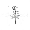 304 Stainless Steel Micro Pave Cubic Zirconia Belly Rings WG5C1DA-05-2