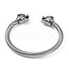 304 Stainless Steel Cuff Bangles for Women STAS-M023-09P-3