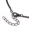 Alloy Enamel Black & White Pendant Necklaces NJEW-JN05121-04-5