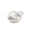 Three-Dimensional Heart Brass Pendants KK-V006-03P-02-3