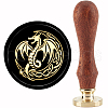 Brass Wax Seal Stamp with Handle AJEW-WH0184-0538-1