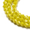 Opaque Solid Color Electroplate Glass Beads Strands EGLA-A039-P4mm-A05-3