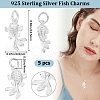 Beebeecraft 5Pcs 925 Sterling Silver Pendants STER-BBC0002-17-2