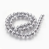 Electroplated Non-magnetic Synthetic Hematite Bead Strand G-E498-12B-04-2