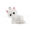 Flocking Resin Cute Kitten Pendants MACR-P043-K01-1