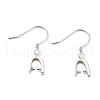 Anti-Tarnish Rhodium Plated 925 Sterling Silver Earring Hooks STER-I009-07P-5