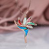 Hawaiian Bird Brass with Opal Pendant Necklaces FS-WG2F97F-01-1
