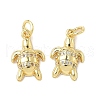 Brass Micro Pave Cubic Zirconia Pendants KK-I355-01G-02-1