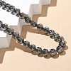 Bicone Synthetic Non-Magnetic Hematite Beaded Necklaces NJEW-R020-06-1