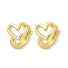 Hollow Heart Brass Hoop Earrings EJEW-D311-110G-2
