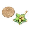 Handmade Glass Seed Beaded & Synthetic Dyed Imperial Jasper Beads Pendants PALLOY-MZ00751-04-2