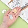 Non-Tarnish 201 Stainless Steel Rectangle Stamping Blank Tag Pendants STAS-S030-01-4