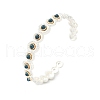 Daisy Alloy Resin Cuff Bangles for Women BJEW-U039-02S-2