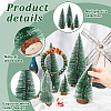 AHADERMAKER 5Pcs 5 Style Artificial Mini PVC Pine Needle Christmas Tree AJEW-GA0005-94-3