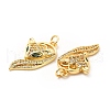 Brass Micro Pave Cubic Zirconia Pendants KK-H441-10G-3