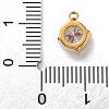 304 Stainless Steel Micro Pave Cubic Zirconia Pendants STAS-K292-01G-16-3