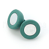 Spray Painted Alloy Magnetic Clasps with Loops PALLOY-S141-01-A01-RS-2
